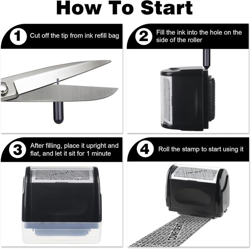 2 Pack-Privacy Roller Stamp