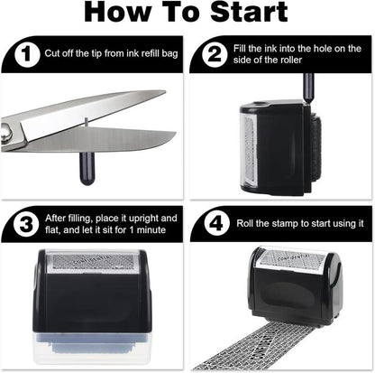 2 Pack-Privacy Roller Stamp